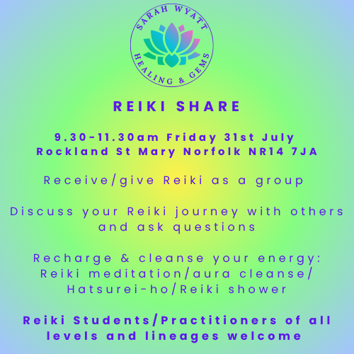 Reiki Share - 9.30-11.30am Friday 31st July 2026
