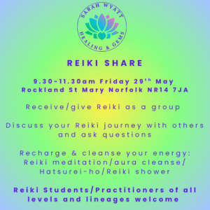 Reiki Share - 9.30-11.30am Friday 29th May 2026